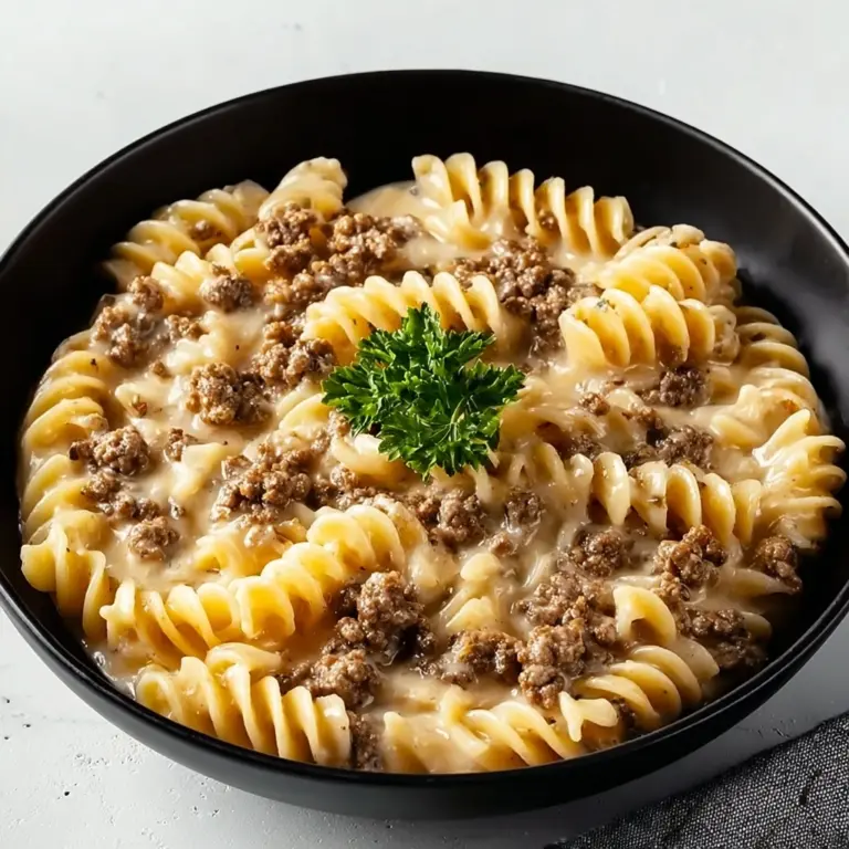 Stovetop Creamy Ground Beef Pasta Recipe