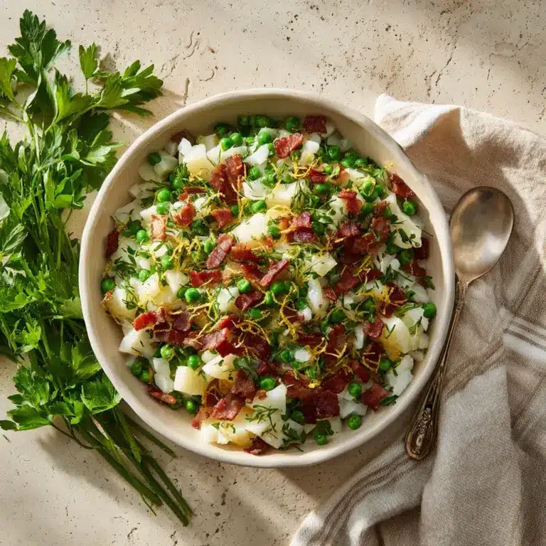 Thanksgiving Peas (with Pear and Pancetta) Recipe