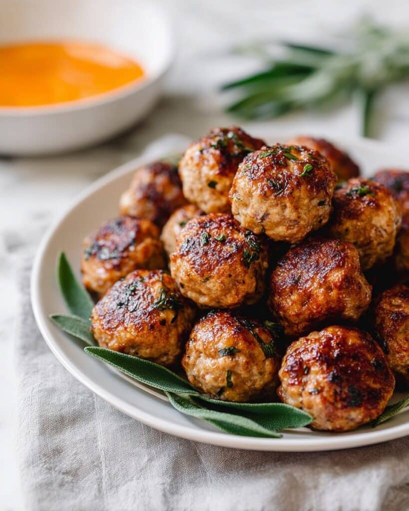 Turkey Meatballs in Pumpkin Sage Sauce Recipe