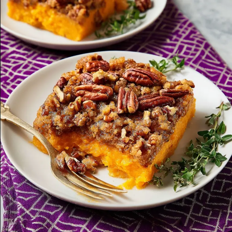 Sweet Potato Casserole with Pecan Topping Recipe