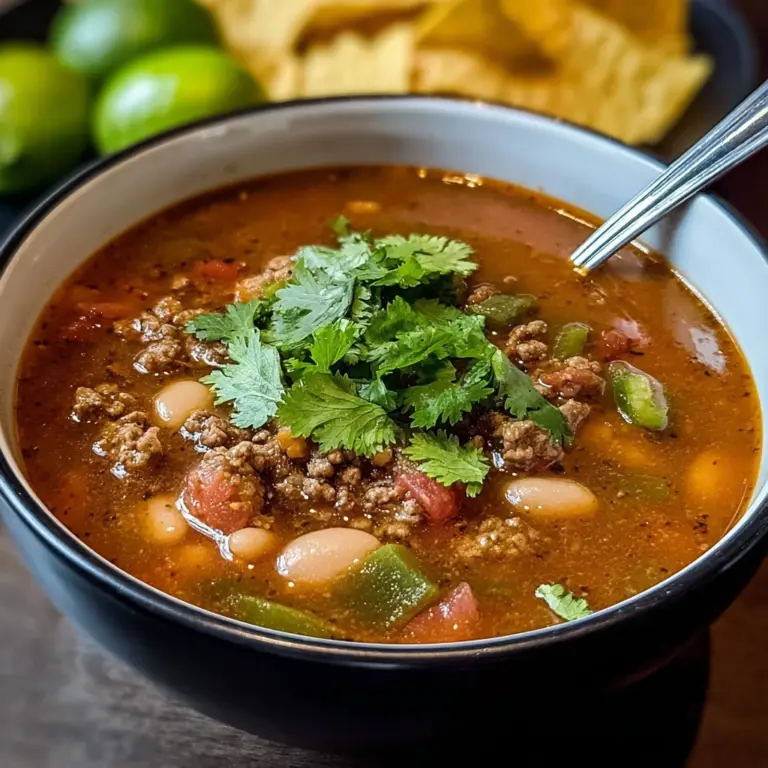 Pinto Beans, Green Chile and Beef Soup Recipe