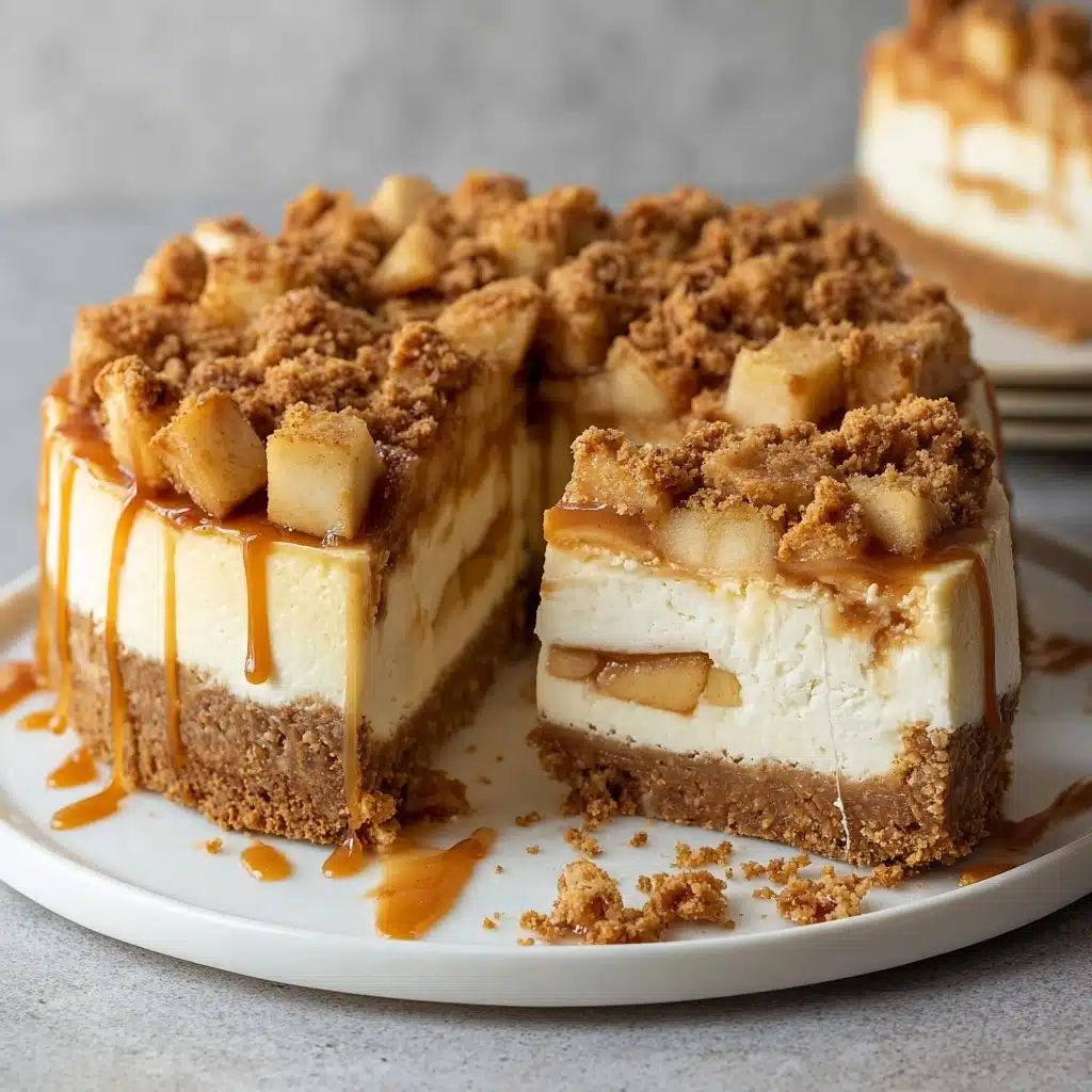 Salted Caramel Apple Pie Cheesecake Recipe - Recipe Image