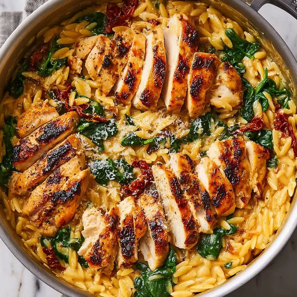 Creamy Sun-Dried Tomato Chicken Orzo Recipe