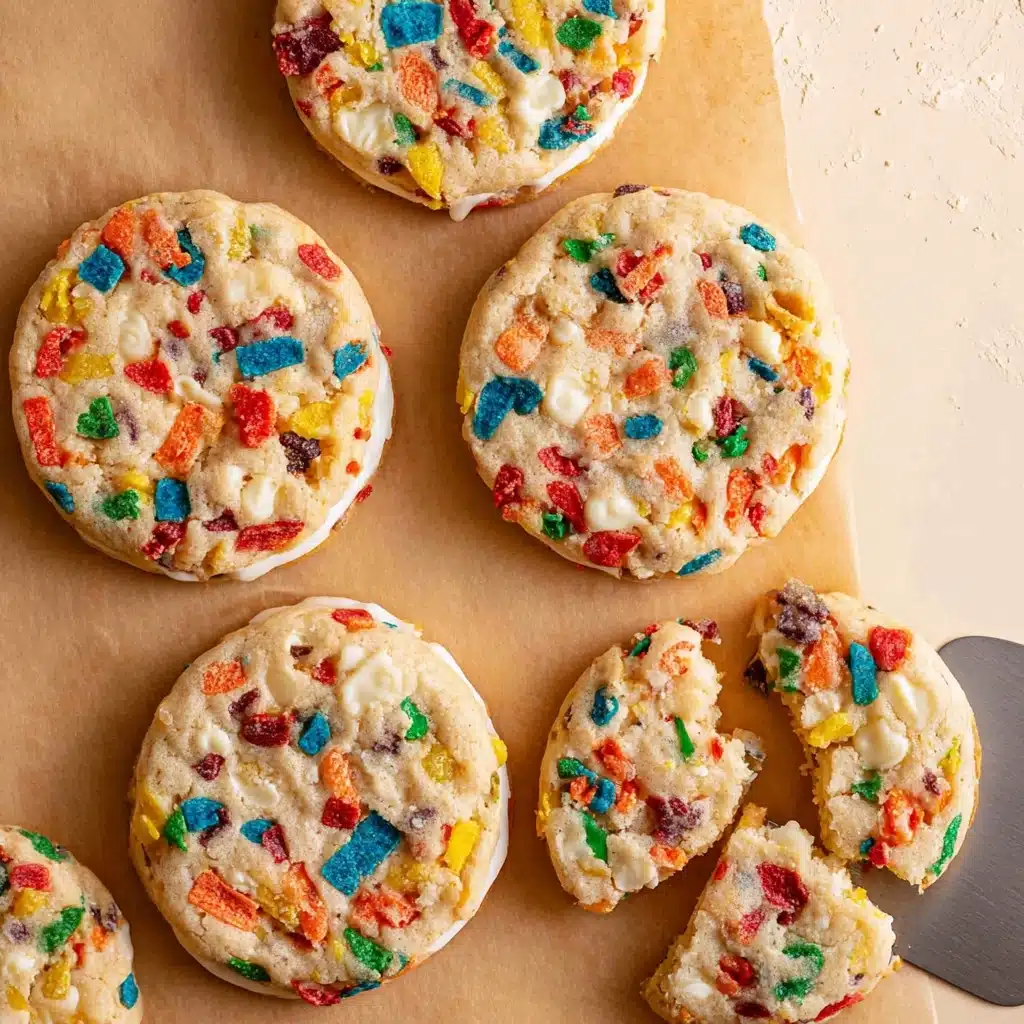 Fruity Pebble Marshmallow Cookies Recipe - Recipe Image
