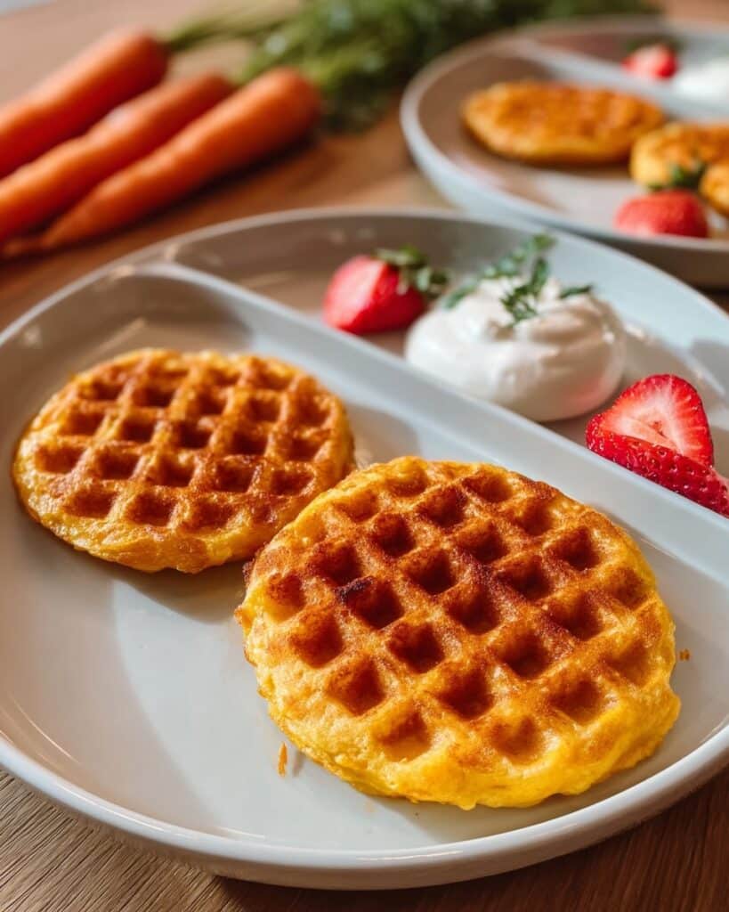 Cheesy Carrot Waffles Recipe