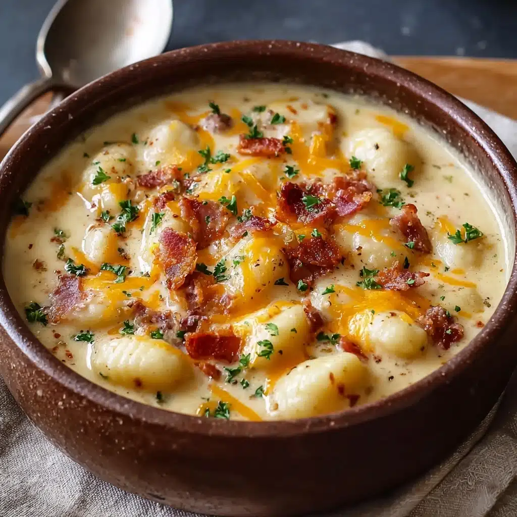 Bacon Cheddar Gnocchi Soup – A Rich and Creamy Comfort Meal Recipe - Recipe Image