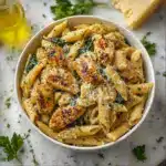 Healthy Garlic Parmesan Chicken Pasta Recipe