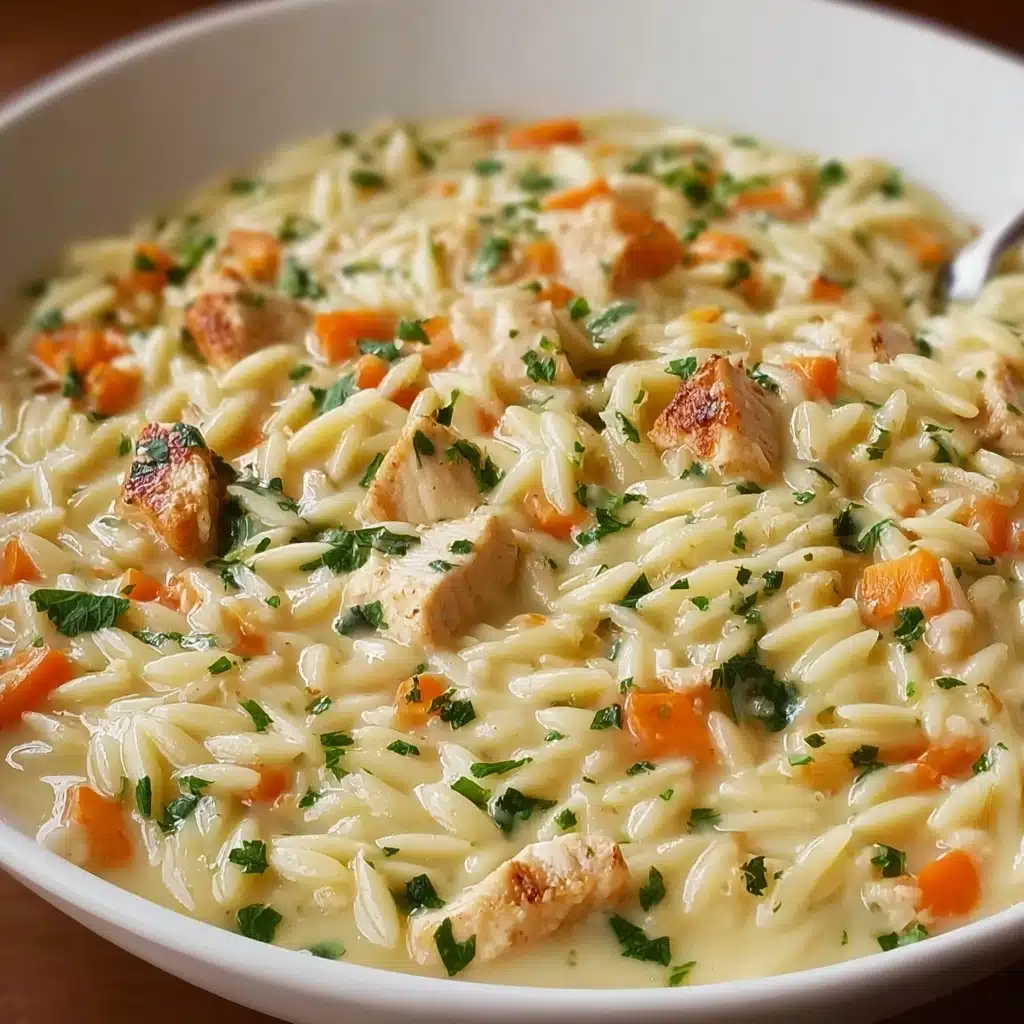 Creamy Chicken Pot Pie Orzo Recipe - Recipe Image