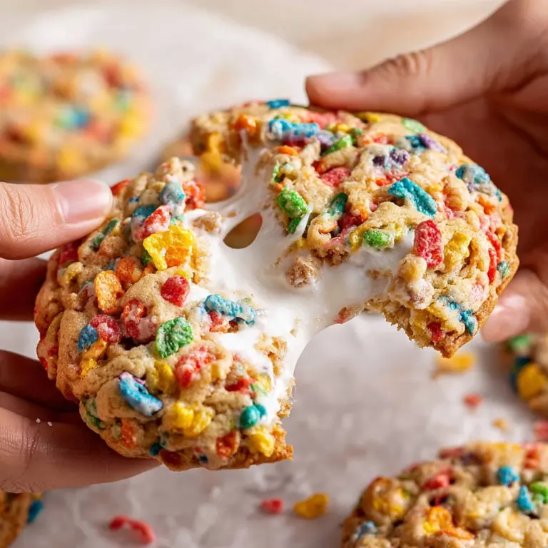 Fruity Pebble Marshmallow Cookies Recipe