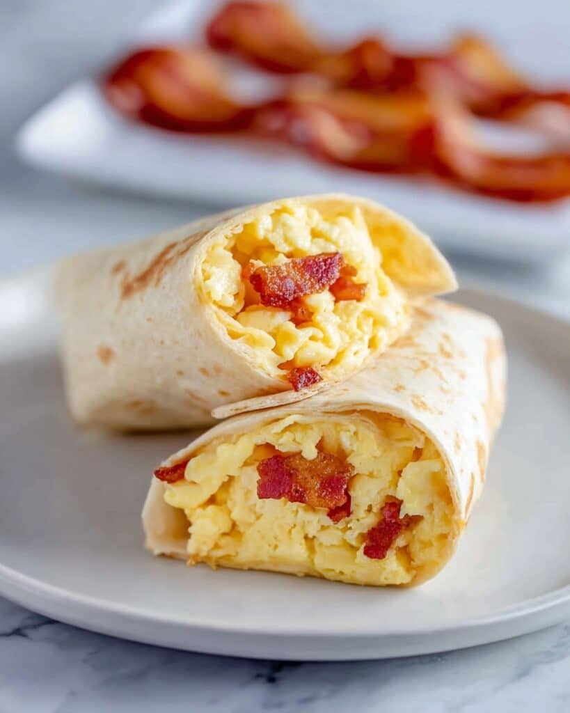Bacon Egg and Cheese Breakfast Burritos (Freezer Friendly) Recipe