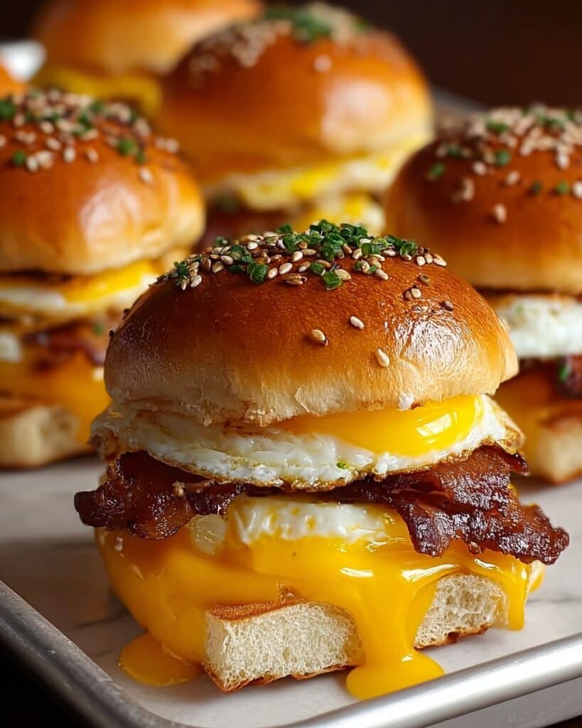 Breakfast Bacon, Egg, and Cheese Sliders on Hawaiian Sweet Rolls Recipe