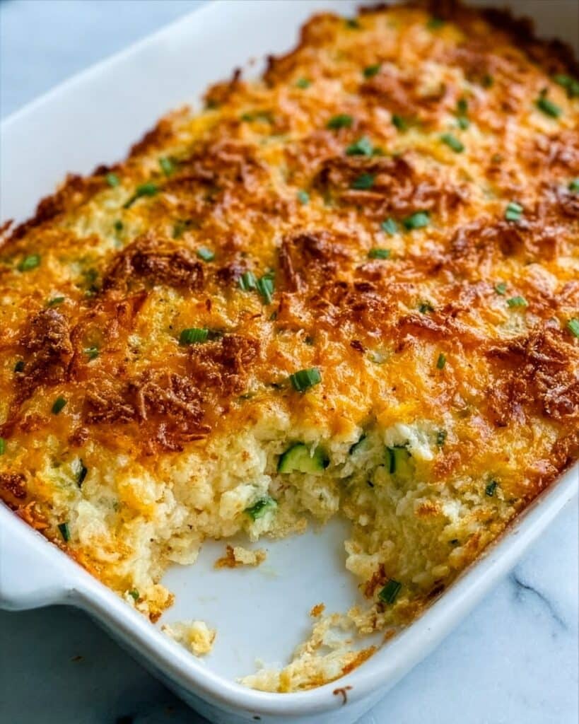 Ritz Cracker Zucchini Cheddar Casserole Recipe
