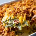 The BEST Green Bean Casserole with Cheese and Bacon Recipe