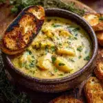 Hearty Cheddar Garlic Herb Potato Soup Recipe