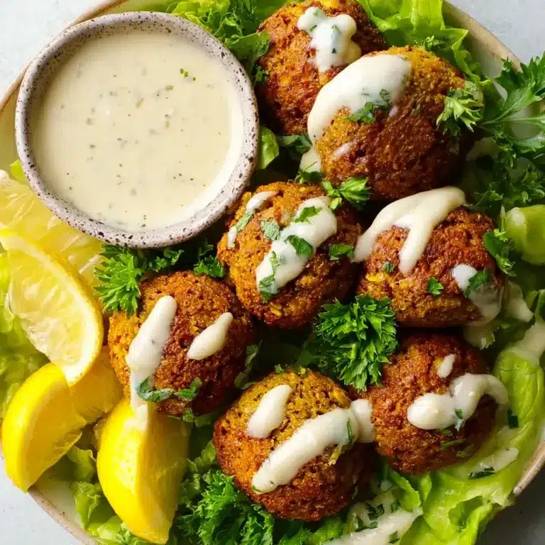 Falafel Balls With Tahini Drizzle Recipe