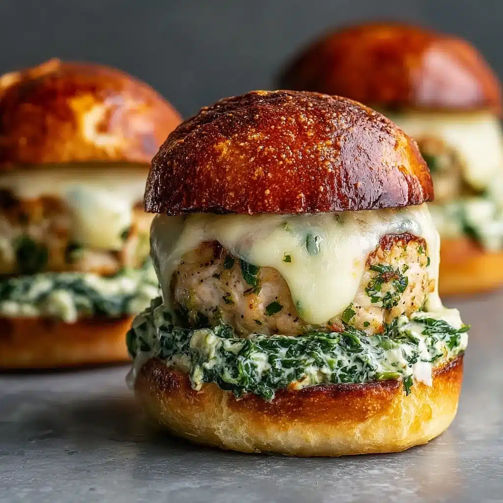 White Cheddar and Spinach Chicken Burgers Recipe - Recipe Image