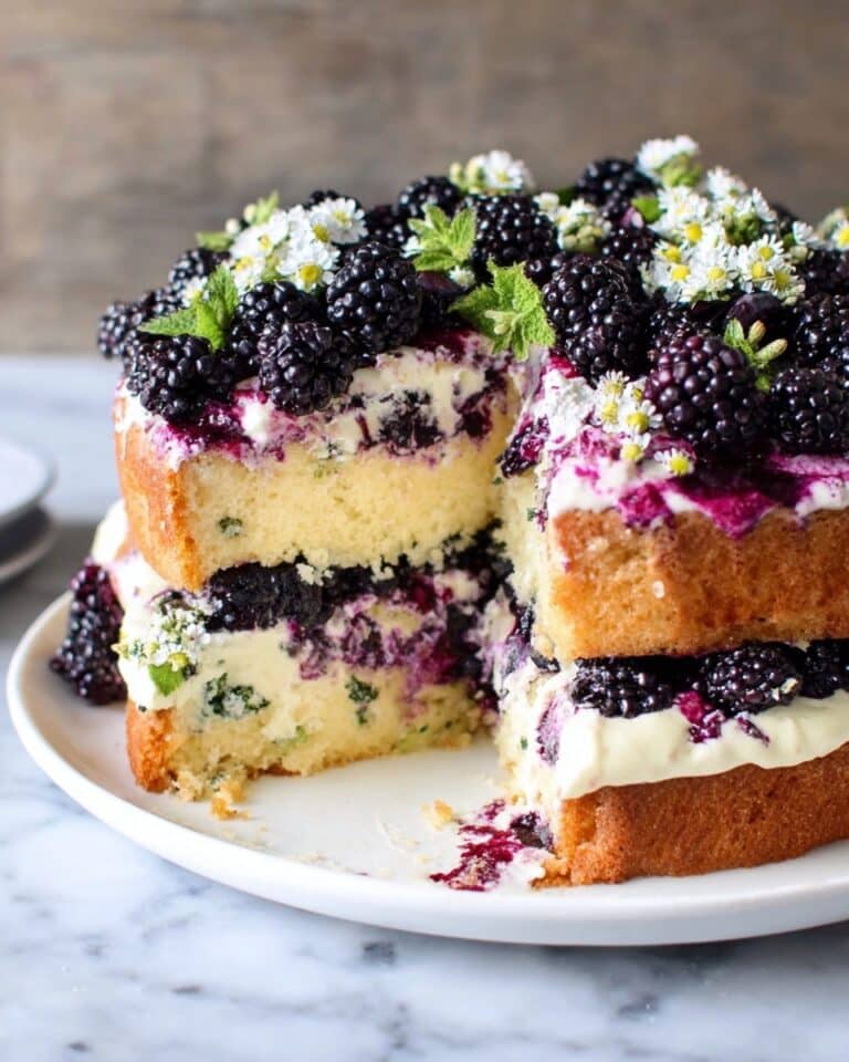 Vegan Lemon Olive Oil Cake with Blueberry and Blackberry Filling Recipe