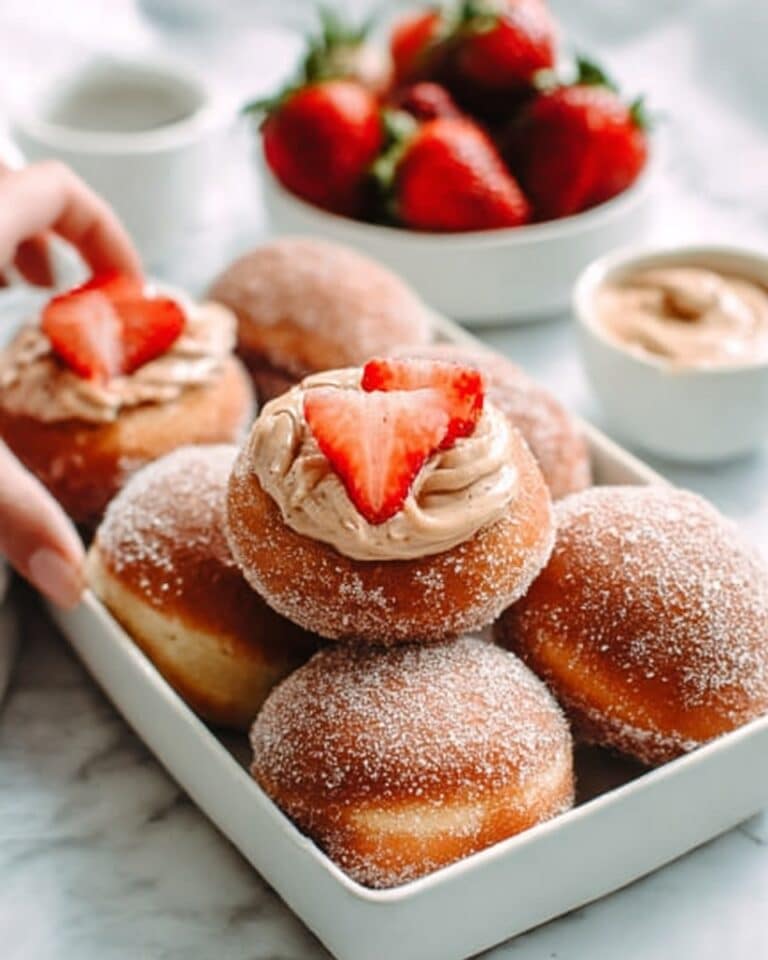 Strawberry Cream Filled Donuts Recipe