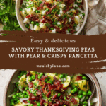 Thanksgiving Peas (with Pear and Pancetta) Recipe