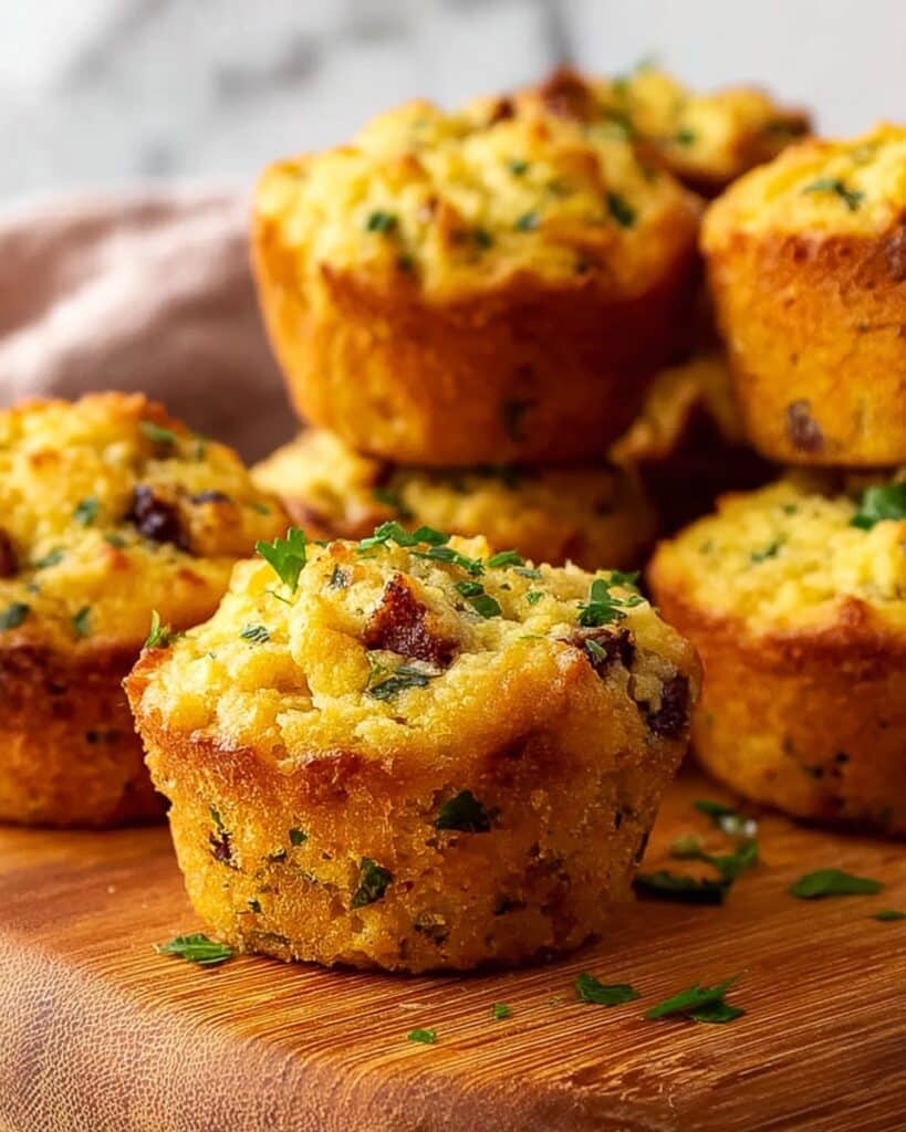 Sage Cornbread Stuffing Muffins Recipe