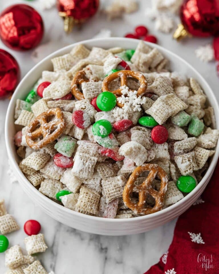Sweet White Chocolate Christmas Chex Mix Recipe