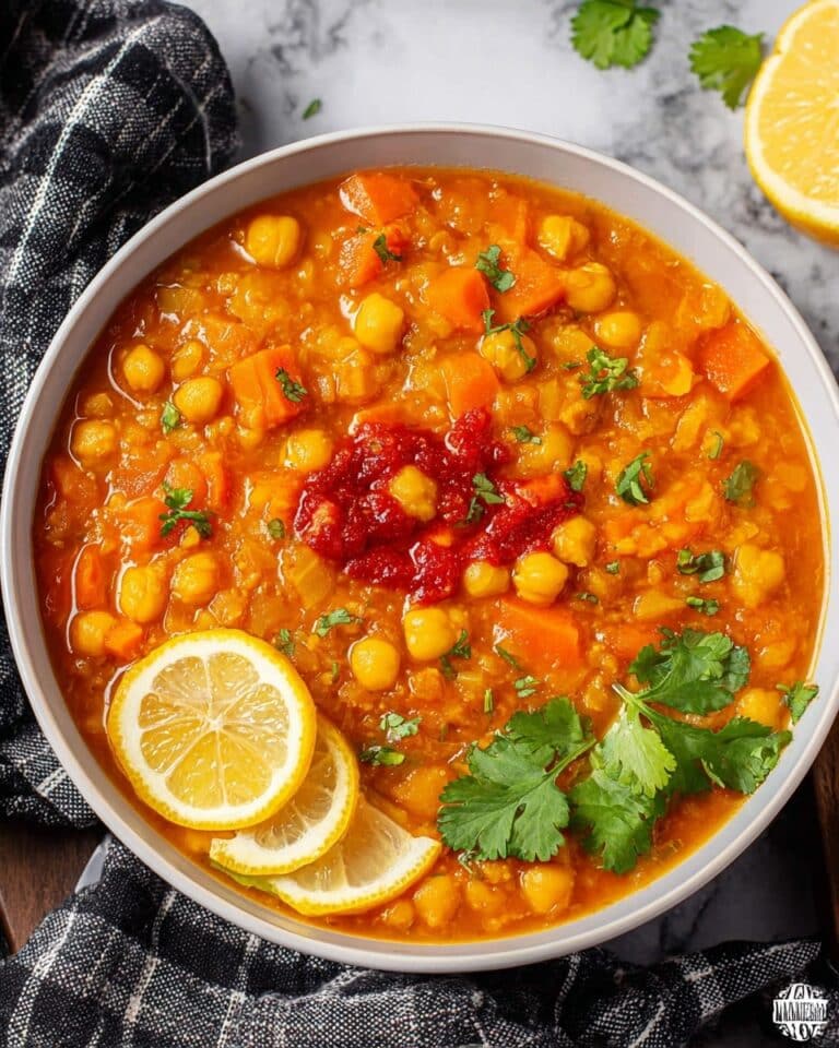 Spiced Moroccan Chickpea and Lentil Soup Recipe