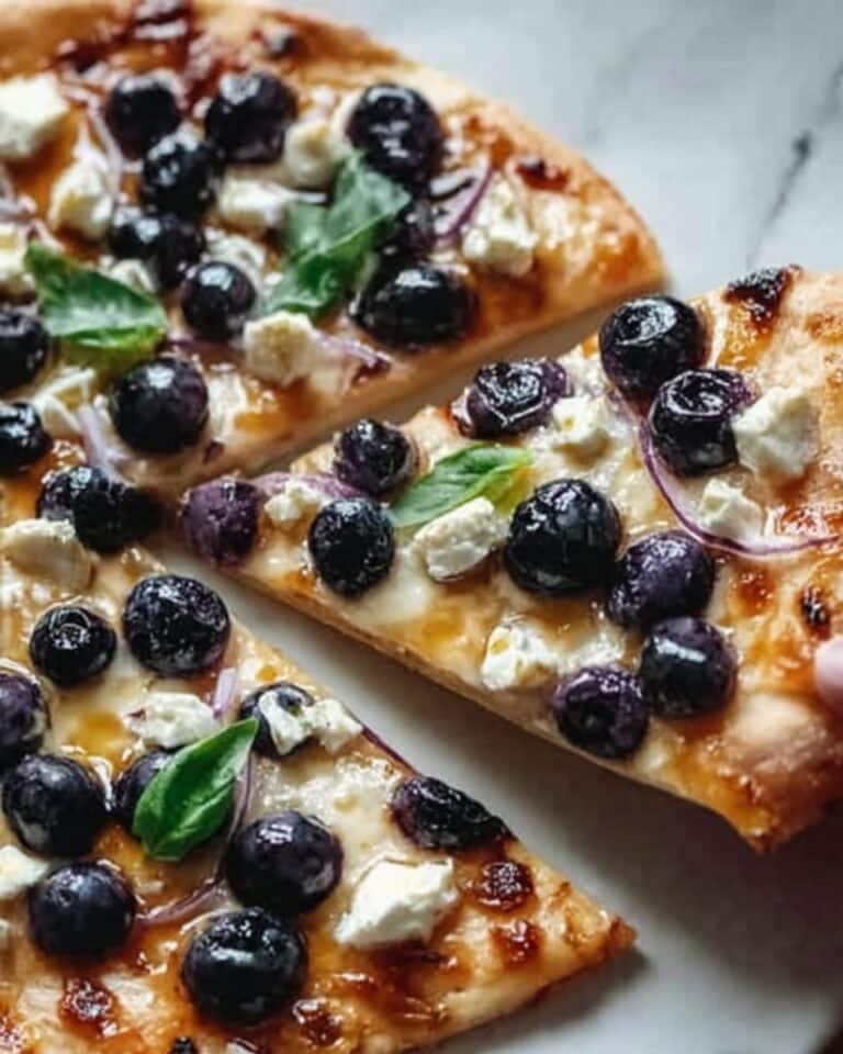 Blueberry Feta & Honey-Caramelized Onion Naan Pizza Recipe