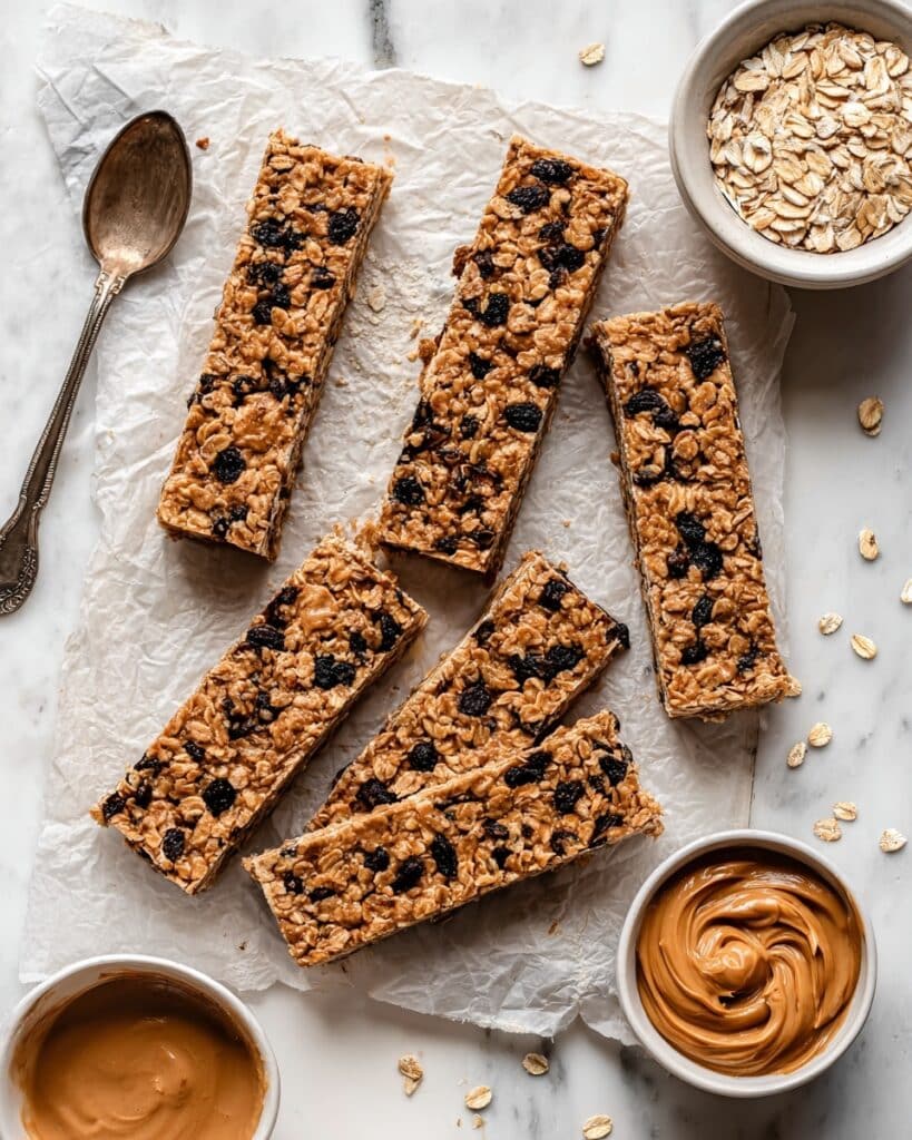 Healthy Protein Bars with Oats, Nut Butter, and Flaxseed Recipe