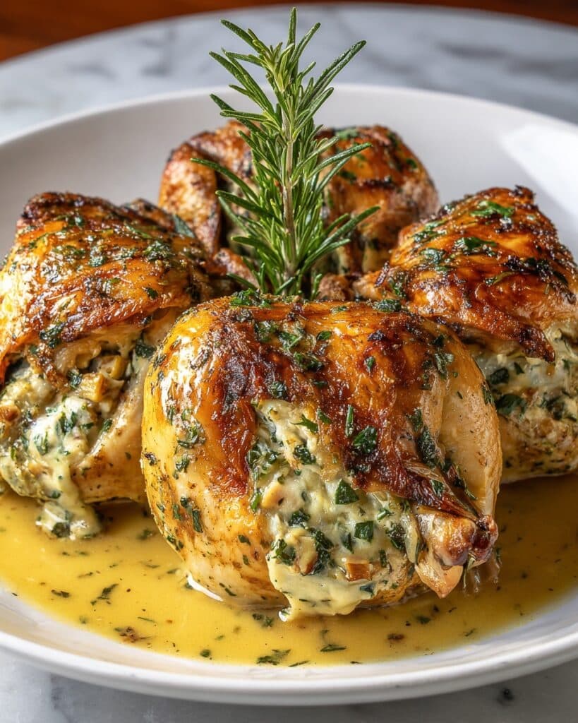 Stuffed Cornish Game Hens with Cranberry, Nut, and Herb Filling Recipe