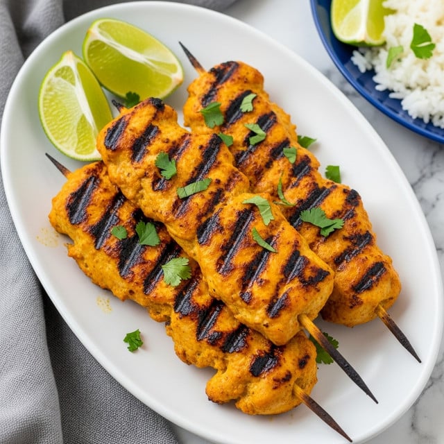 Chicken Satay with Coconut Curry Marinade and Grilled Skewers Recipe