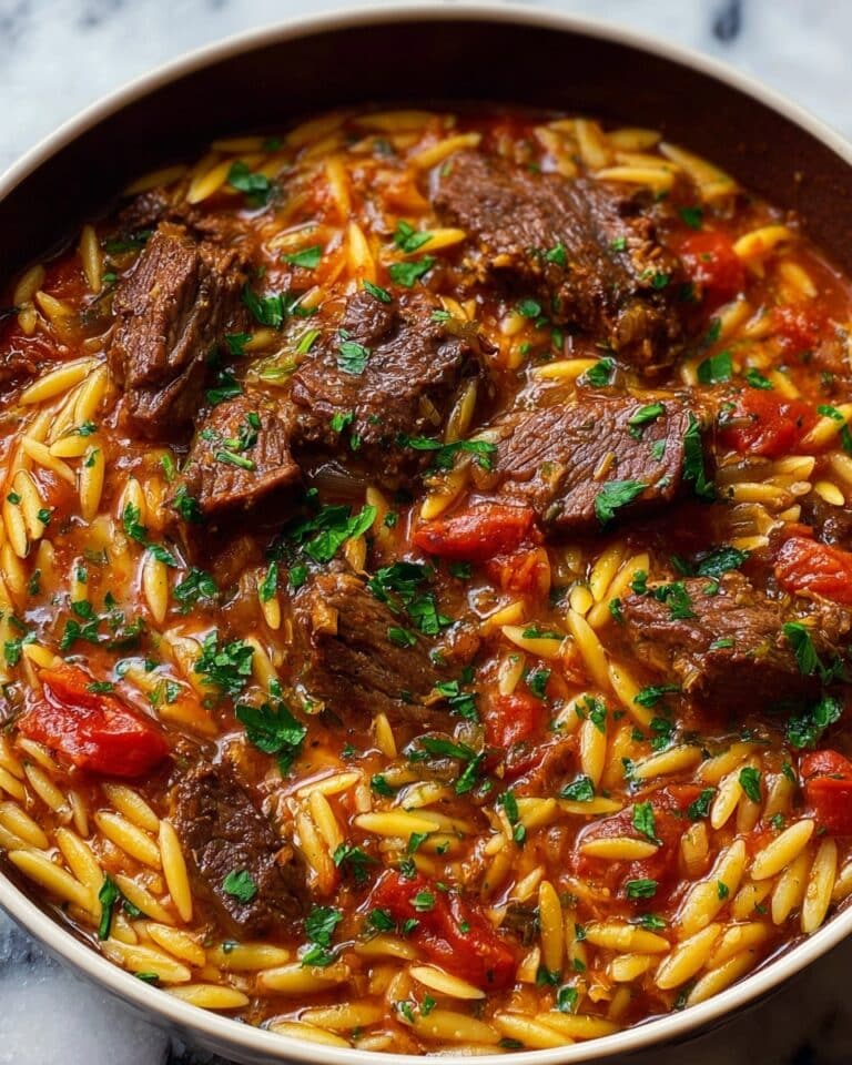 Classic Beef Giouvetsi with Tender Orzo Recipe