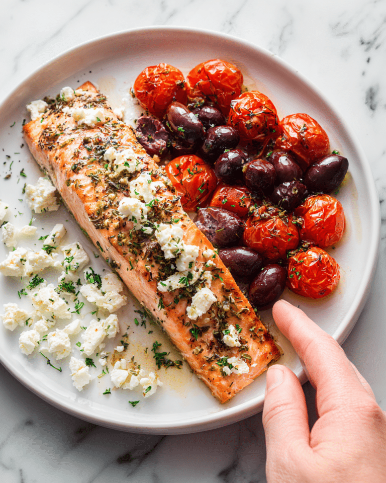 Oven Baked Feta Salmon Recipe