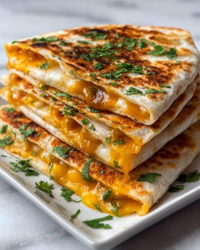 Sweet & Savory Peach Quesadillas Recipe
