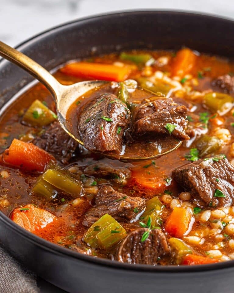 Instant Pot Beef Barley Soup Recipe