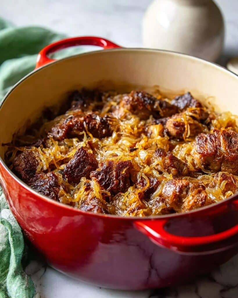 Juicy Braised Pork and Sauerkraut with Brown Sugar Recipe