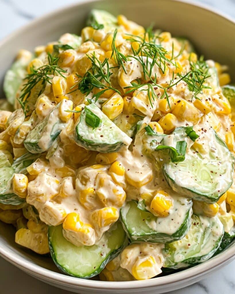 Street Corn Creamy Cucumber Salad Recipe