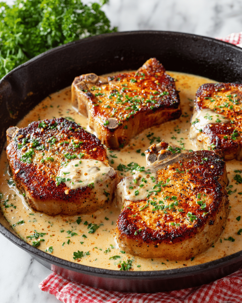 Irresistible Creamy Garlic Pork Chops (One-Pan) Recipe