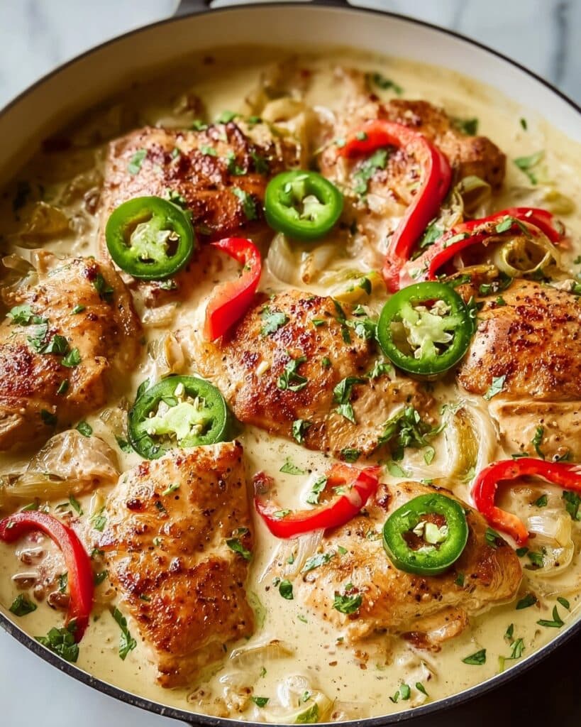 Creamy Pepperoncini Chicken Skillet Recipe