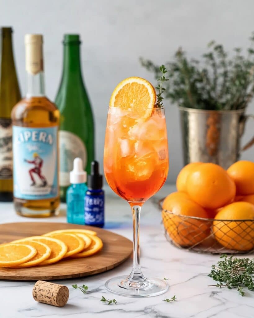Non-Alcoholic Aperol Spritz Mocktail Recipe