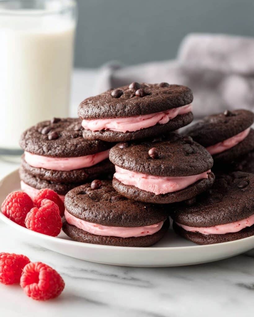 Chocolate Raspberry Sandwich Cookies Recipe