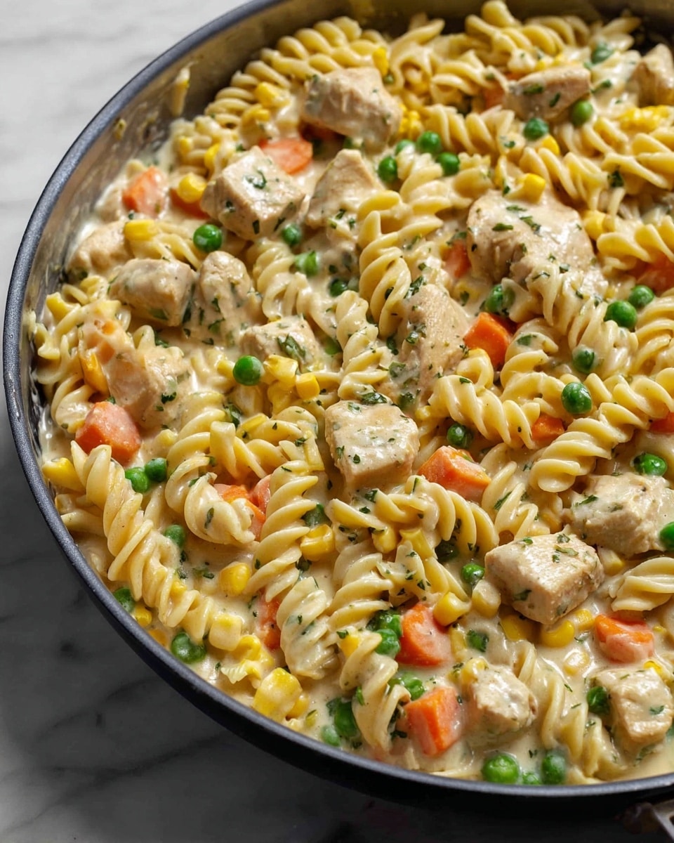 Quick Chicken Pot Pie Pasta Recipe
