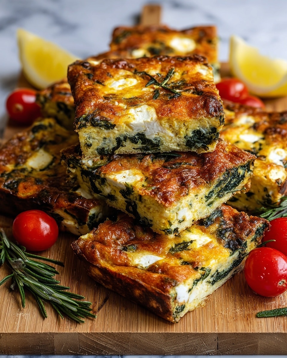 Spinach Feta Bake Squares Recipe