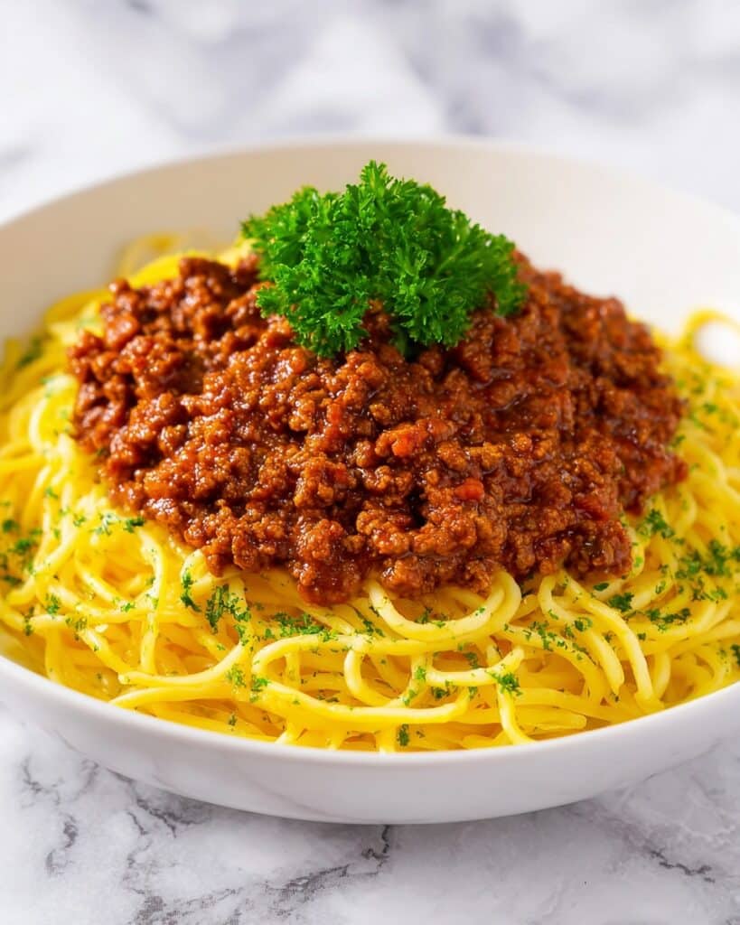 Creamy Parmesan Beef Linguine with Garlic Butter Sauce Recipe