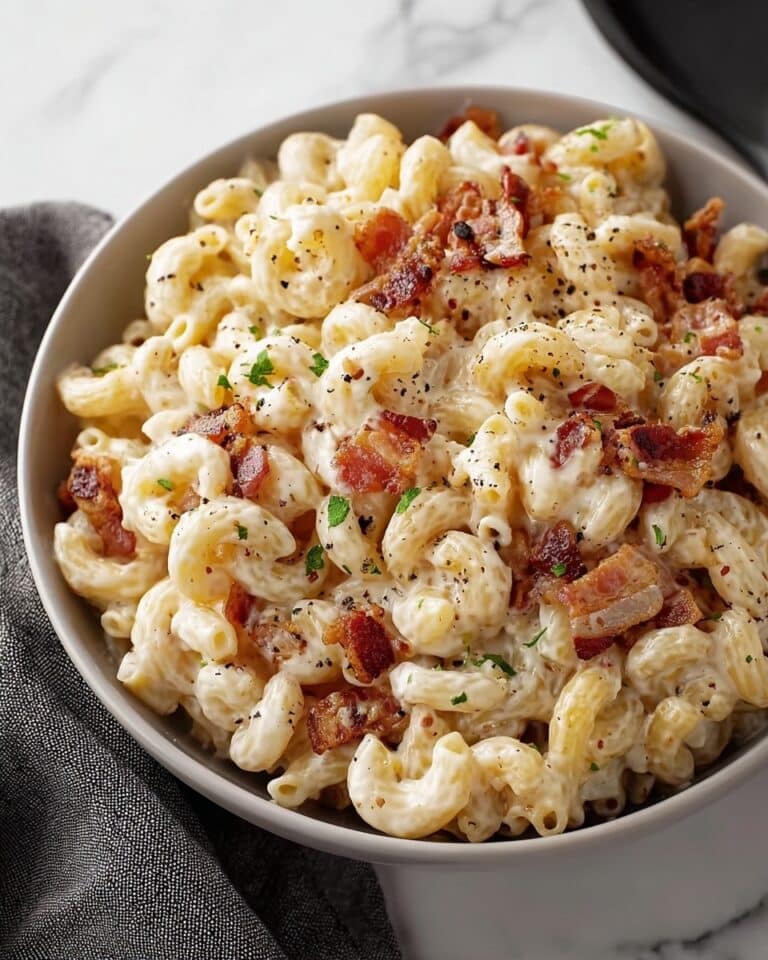 Creamy Bacon Cheddar Ranch Pasta Salad Recipe