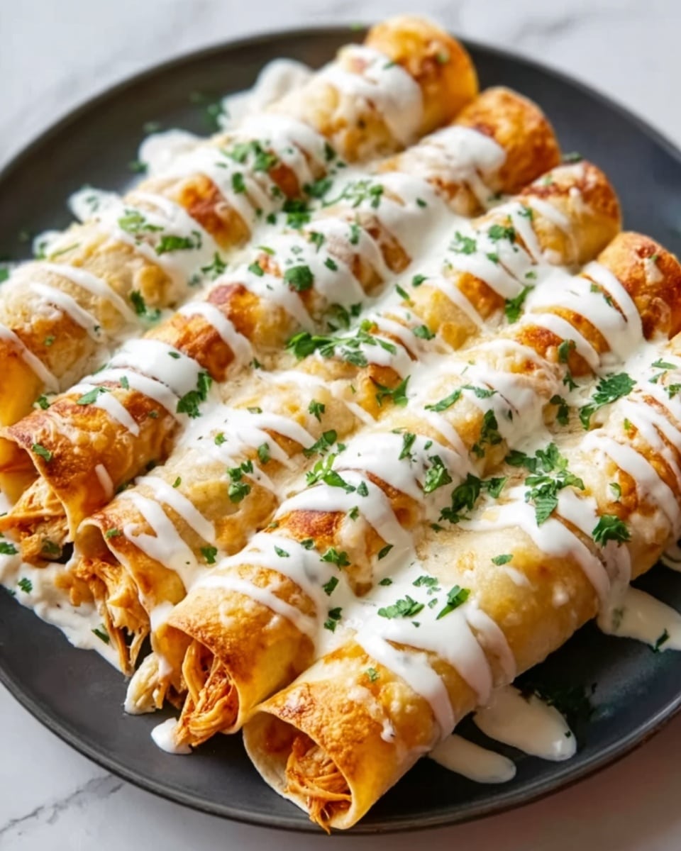 Baked Buffalo Chicken Taquitos Recipe