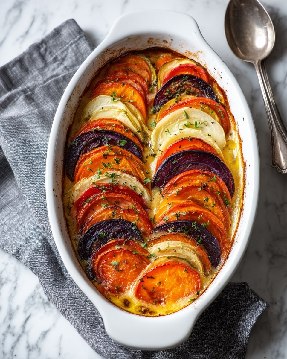 Cheesy Root Vegetable Gratin Recipe