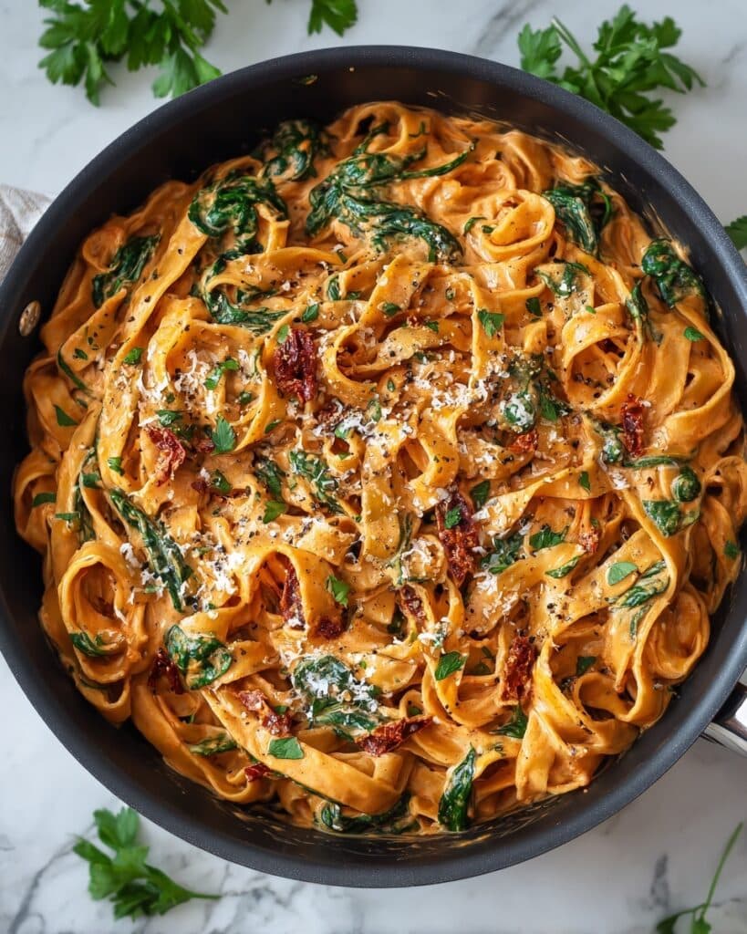 Vegan Creamy Sun Dried Tomato Pasta Recipe