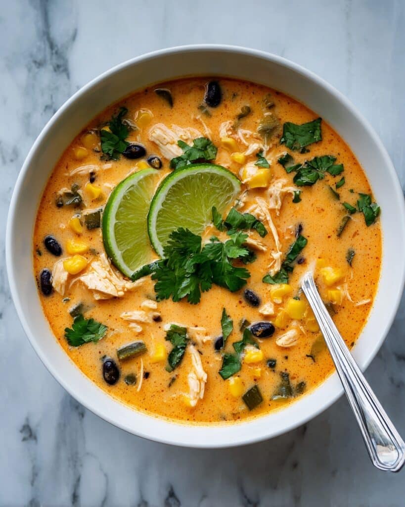 Easy Chicken, Poblano, and Black Bean Soup Recipe