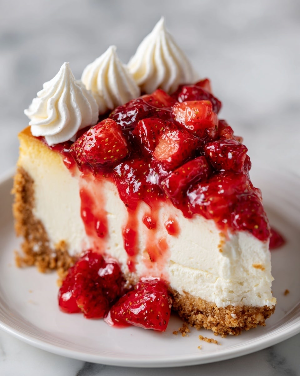 Strawberry Topped Cheesecake Dessert Recipe