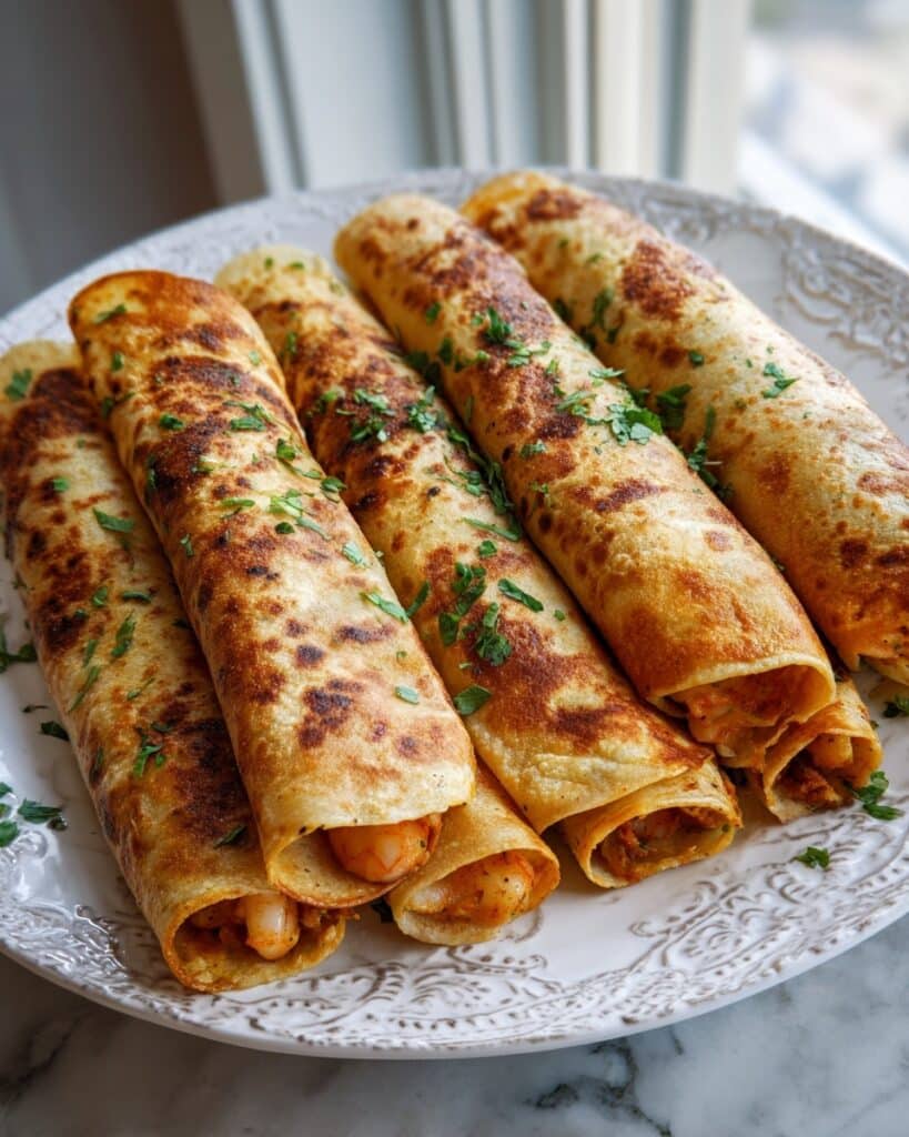 Crispy Crab and Shrimp Queso Taquitos Recipe